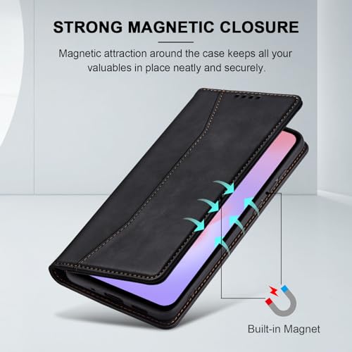 Image of Jasonyu Flip Wallet Case for Samsung Galaxy A37 5G,Black