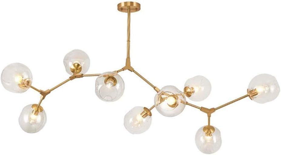 Lustre à bulles réglable pour éclairer un plafond haut ou bas