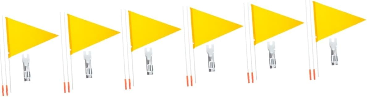 Happyyami 6pcs Bike Flags Pole Safety Flags for Bicycles Hand Racing Bike Accessories for Girls Tail Cycling