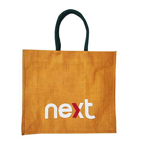 Image of Mats Avenue Hand Crafted Extra Large Jute Shopping Bag Multi Purpose for Shopping Travel, Picnic and Many More 50X44X15 CM Color May Vary