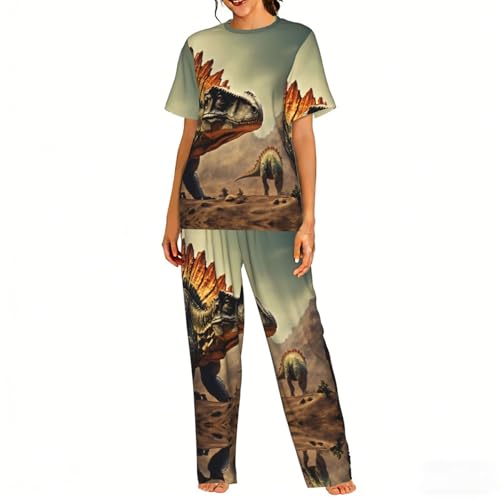 Pyjama dinosaure femme en coton doux pour des nuits confortables