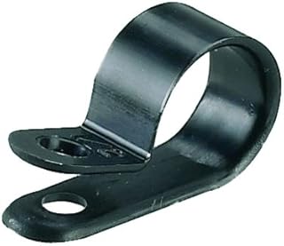 Panduit CCS19-S8-C Fixed Diameter Cable Clamp, Nylon 6.6, Natural, #8 Screw Mounting Method, 0.43