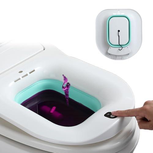 Baño SITZ eléctrico para baño plegable de inodoro, automático con diseño anti-superflujo para alivio de hemorroides, recuperación posparto, cuidado de edad avanzada
