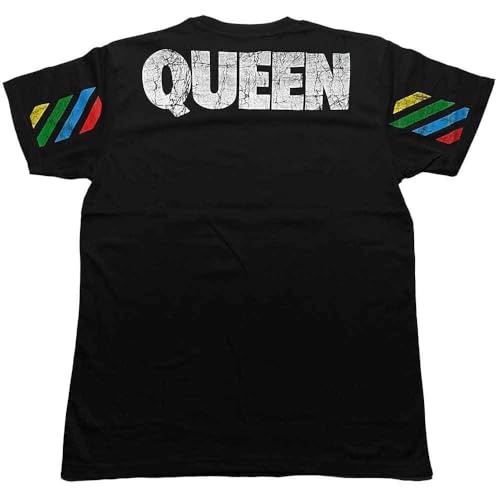 Rock Off officially licensed products Queen T Shirt Hot Space Tour 1982 Band Logo Nouveau Officiel Unisex Noir Size L