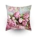 Produktbild KAERMA 45x45cm Blumen Sofa Pillowcase Rosa Kissenbezug Bunte Kissenbezug Raum for Home Office Decor Waren Pillowcase Polyester Dekorationswerkzeuge (Size : 5)