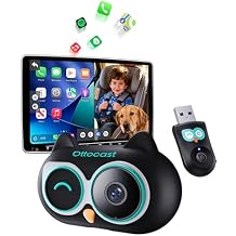 OTTOCAST Cabin Care Car Adapter with Baby Car Camera, Wireless CarPlay Display on CarScreen 2026, Plug-and-Play 1080P HD Rear Seat Baby Monitor, Split Screen Navigation, for Parents & Pet Owners