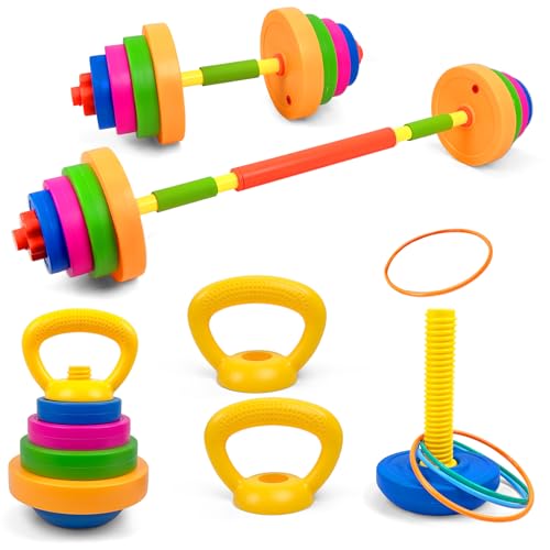 Image of Kids Weight Set, 5 in 1 Adjustable kids workout equipment Gift for Boys Girls