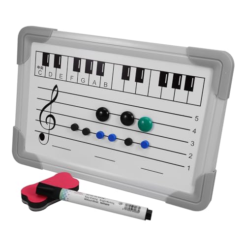 TEHAUX 1satz Erasierbares Musiknoten-whiteboard Doppelseitige Schreibtafel Für Unterricht Magnetisch Für Schüler Und Musiker Praktische Hilfestellung Beim Musiklernen