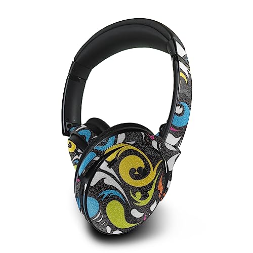 Image of MightySkins Glossy Glitter Skin Compatible with Bose QuietComfort 45 Headphones - Swirly | Protective, Durable High-Gloss Glitter Finish | Easy to Apply, Remove, and Change Styles | Made in The USA