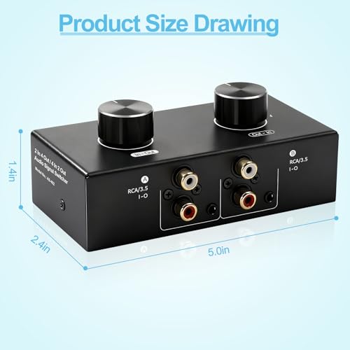 Caja selectora de audio para evitar conectar y desconectar cables RCA 2
