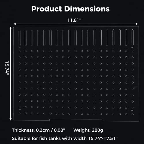 Gekmor 2Pcs Fish Tank Dividers, Acrylic Divider Isolation Board With Suction Cups, Diy Designed Clear Easy To Install And Assemble For Fish Tank Aquarium, 15.74" X 11.81" #TOP6