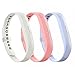 LEEFOX Band for Fitbit Flex 2, Adjustable Fit Bit Flex 2 Accessory Silicon Replacement Wristband w/Fastener Clasp Fitness Strap for Original Flex 2, 3 Packs, Small(Psalm 23-3)