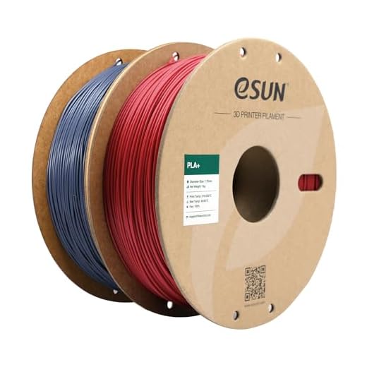 eSUN PLA+ Filament 1.75mm, 3D Printer Filament PLA Plus, Dimensional Accuracy +/- 0.03mm, 1KG per Spool, 2 Spools 3D Printing Filament, Fire Engine Red + Grey