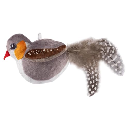 Cat Bird Toy Flapping, Flapping Wings Chirping Bird, Realistic Bird Cat Toy, Automatic, Super Soft, Interactive Flying Bird Toy