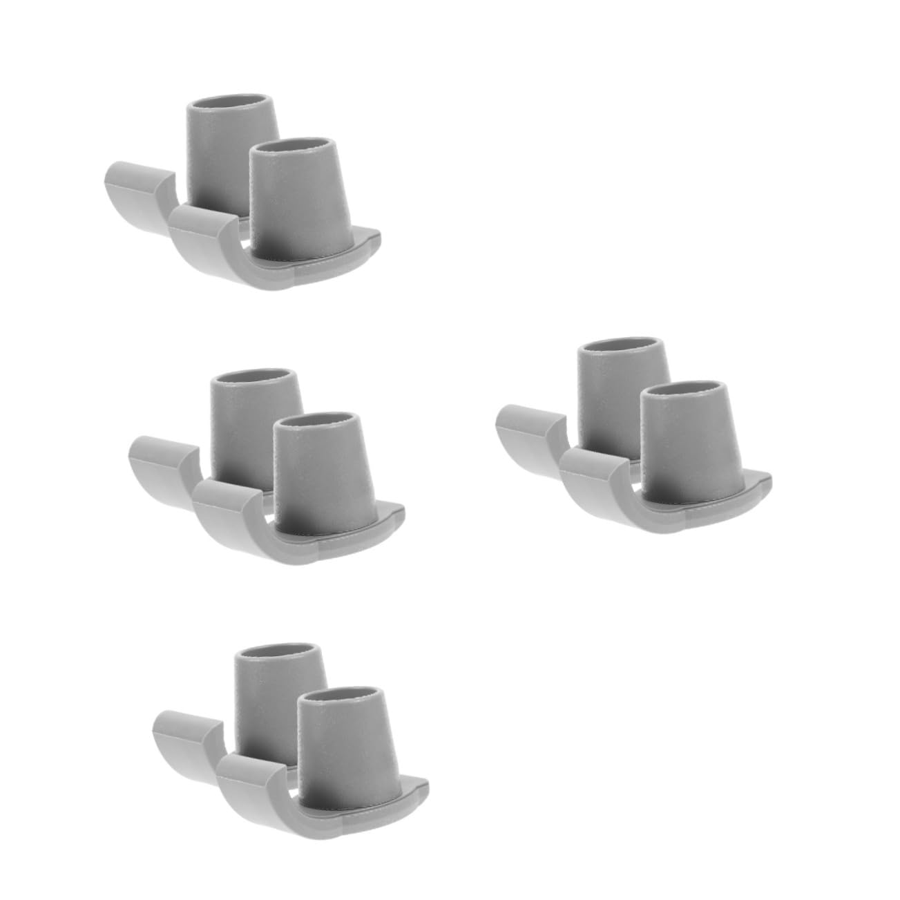 CALLARON 4 Sätze Walker Fußabdeckung Polsterung Für Krücken Gehen Walker-zubehör Schlitten Krücke Endmatte Tipps Für Spazierstöcke Rohrspitze Gummi Grey 2 Stücke * 4