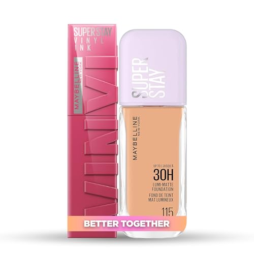 Maybelline New York Superstay Vinyl Ink, Tono 20 Coy + Lumi Matte, Tono 115
