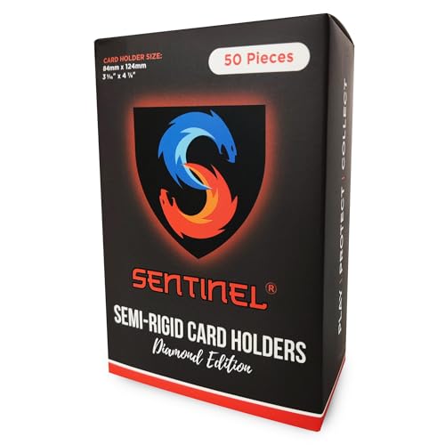 Sentinel Semi Rigid Card Holders (50 Pack) - Premium Card Sleeves for Trading and Collectible Card Games - Card Savers Ideal for Grading Submissions (PSA BGS CGC)