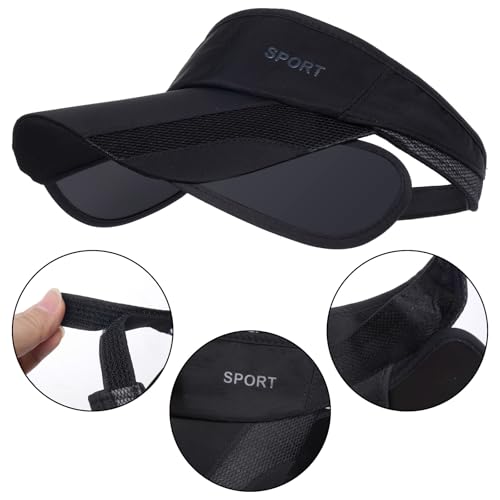 Image of Marrywindix Sport Wear Athletic Visor Sun Sports Visor Hat Adjustable Cap with Retractable Brim for Women and Men