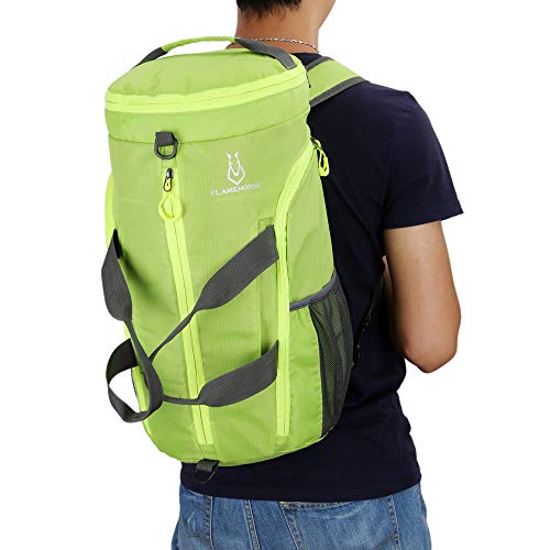 Ajcoflt Leve Packable Gym Sports Duffel Bag Outdoor Camping Caminhadas Viagem Dobrável Mochila Ombro