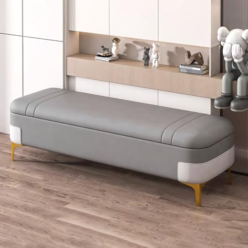 Banc ottoman de rangement rembourré pour bout de lit et salon