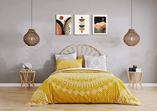 Orange Minimalist Boho Wall Art Geometry Neutral Abstract Art Modern 3 Pieces Stretched and Framed Artwork HD Pictures Canvas Prints Wall Art for Bedroom Office Home Bathroom Wall Decor 12"x16"x3 - Image 6