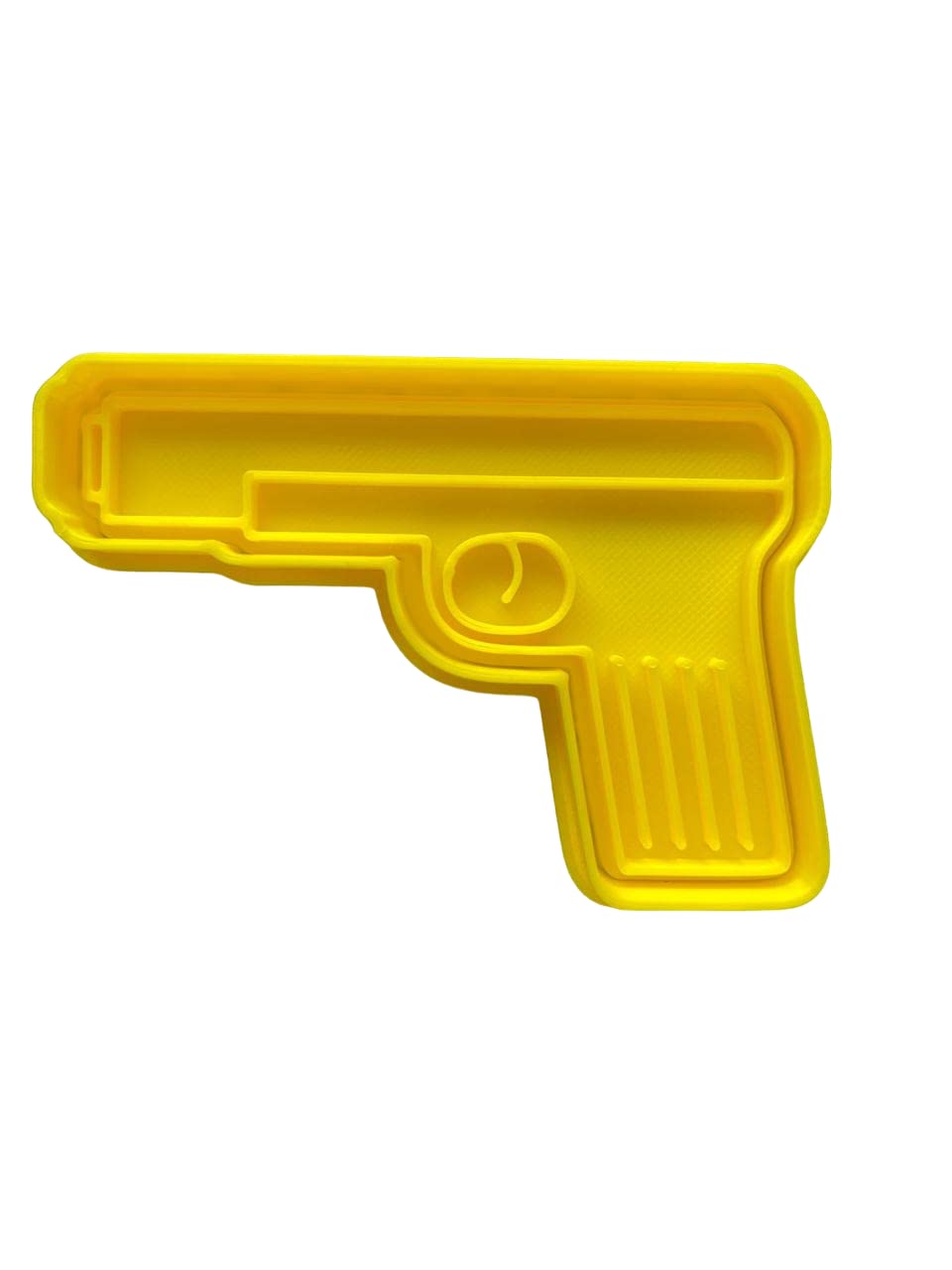 The Cookie Cutter Hub 10cm Military Hand Gun Cookie Cutter and Matching Embosser for Cookies Biscuits Clay Baking Decoration