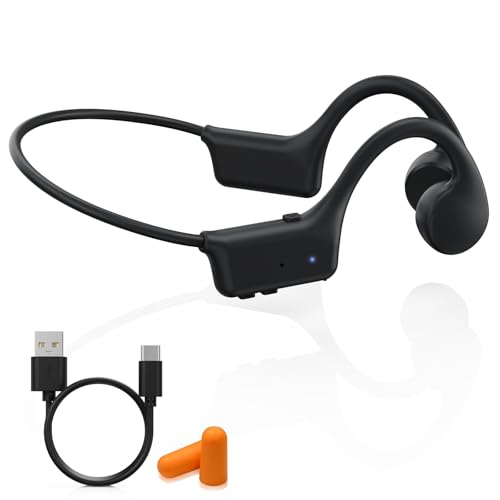 Open Ear Kopfhörer Bluetooth Sport Kopfhörer, Knochenschall Kopfhörer, Kopfhörer Kabellos Bluetooth 5.3 mit Mikrofon IP55 Wasserdicht Staubdicht Sportkopfhörer für Trainieren Laufen Fahren Radfahren
