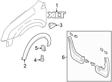 Genuine Ford 7T1Z-58278L01-AA Wheelhouse Extension