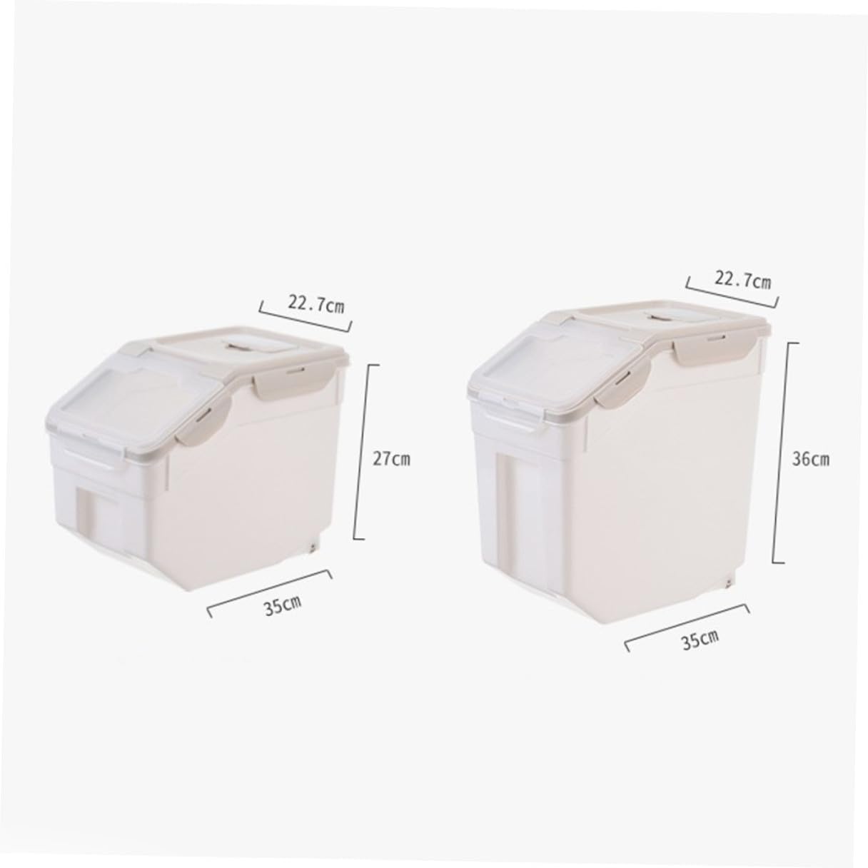 Pet Food Storage Bin Airtight Sealing Container Small Nordic Style 8-12 Lbs Capacity for Dogs and Cats