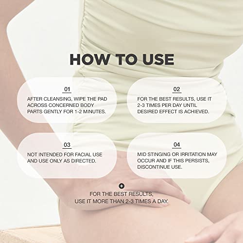 Ingrown Hair Pads | Ingrown Hair Pads With Body Exfoliating Serum For Ingrown Hairs, Strawberry Legs, Butt Acne And Razor Bumps | Ingrown Hair Pads With Bha Exfoliant | Glycolic Acid Pads | 60 Pads #TOP6