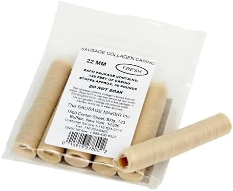 The Sausage Maker - Fresh Collagen Sausage Casings, 22mm (7/8)