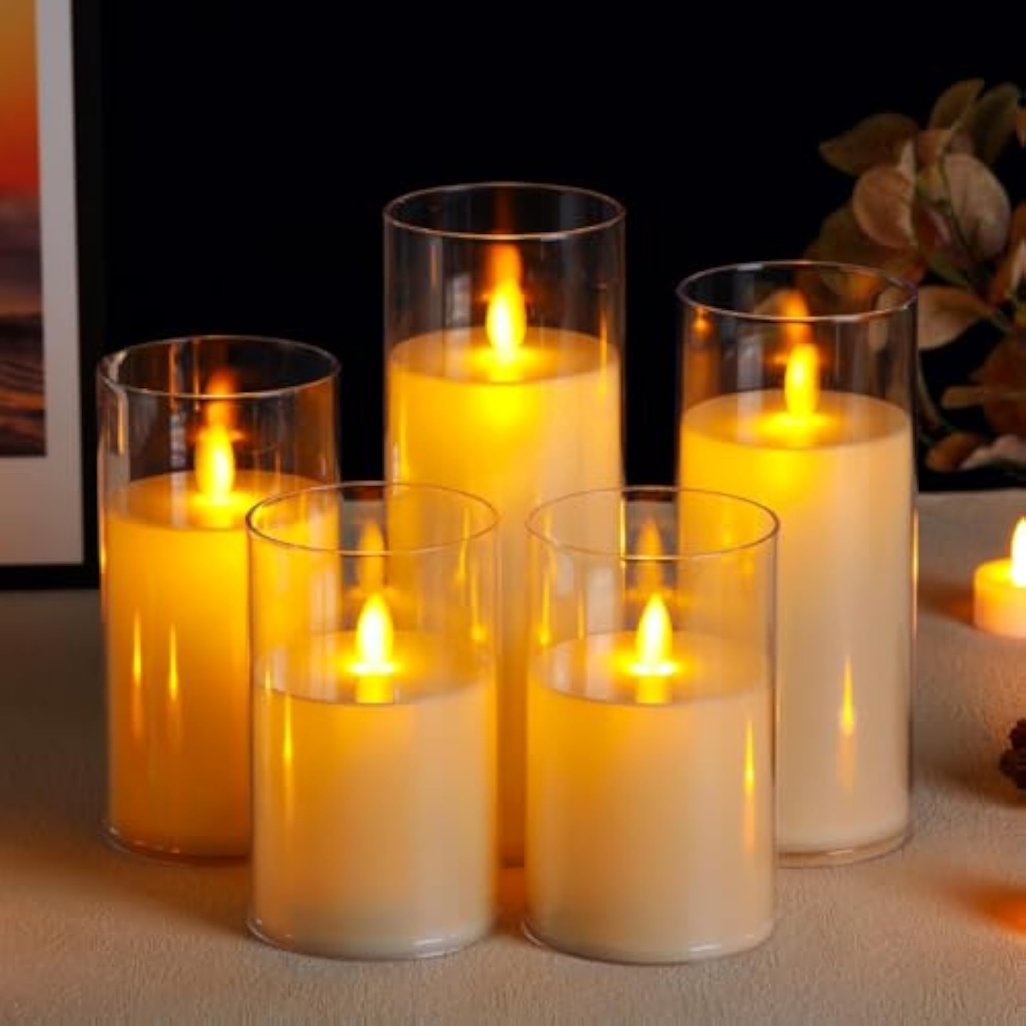 Set of 3 Flameless LED Pillar Candles