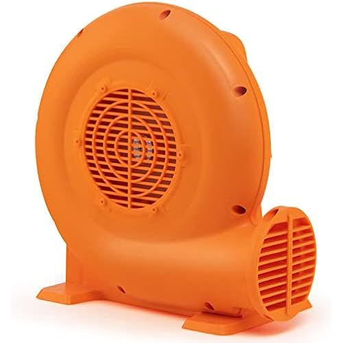 Costzon Air Blower, 0.7HP Blower for Bounce House with 25FT SJTW Wire & Stakes, GFCI Plug, ETL, 550W, Perfect for Inflatable Bouncer Blower Orange, IPX4 Air Blower for Inflatables