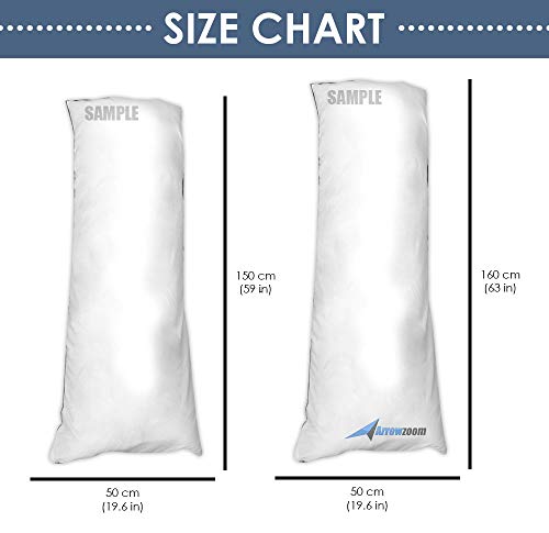 Arrowzoom New Soft Polyester Filling Long White Bed Support Body Pillow 150 X 50Cm / 59 X 19.6 Inches #TOP1