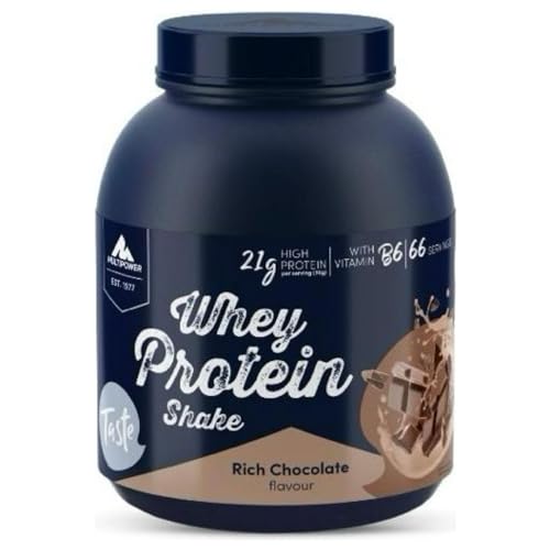 Multipower Whey Protein Shake Pulver 2 kg, Protein Pulver mit Cookies & Cream Geschmack und Vitamin B6, ideal zur Regeneration des Körpers nach dem Sport