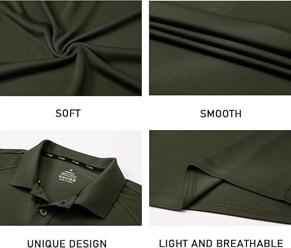 Gaiatiger 3er Pack Men's Polo Shirt Slim Fit Basic Short Sleeve Breathable and Hygroscopic Sports-T-Shirt, Men's Golf T-Shirts, Short Sleeve image 4