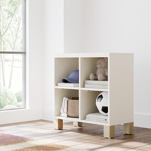 Image of Storkcraft California Cube Organizer Bookcase, Frosted Oat with Driftwood