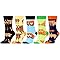 WeciBor Women's Funny Cute Highland Cow Socks 5 Pack Animal Lover Gifts