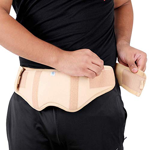 Image of TADDY Inguinal Hernia Belt For Men Hernia Support Truss with Removable Pressure Pads Double Hernia Pain Relief Comfortable Brace (XL, Beige)