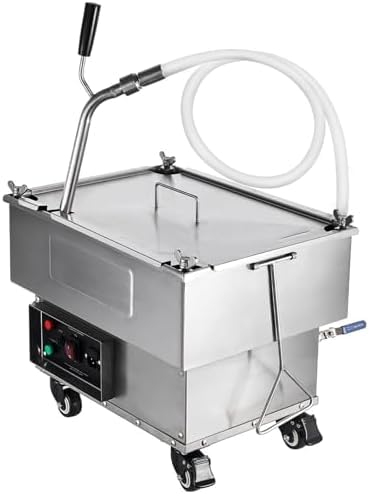 Filtro Olio per Friggitori Professionali, Pompa 300W Alta Efficienza, capacità 18L, Sistema di Filtrazione in Acciaio Inox Alimentare 304 per Cucine di Ristoranti, Fast Food, Pub e Catering