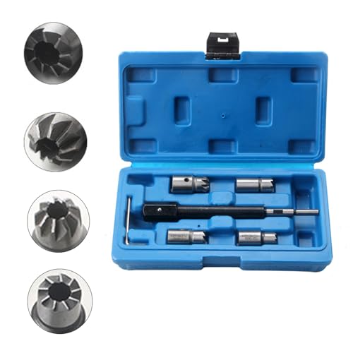 6 Piece Fuels Nozzle Reamer Set Engine Performances Optimization Tool Professional Steel Design for Mechanics Fuels Injector Cleaning Tool Set - Image 9