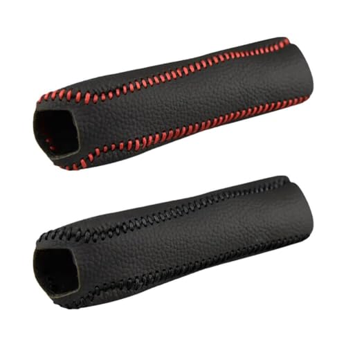 ZHOSXRC Car Handbrake Cover,PU Leather Anti-Slip Hand Brake Sleeve,Decorative Handbrake Protector,Auto Comfortable Grip Handbrake Guards for Most Cars