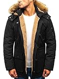 Chaqueta con capucha, cierre de cremallera y botones: capucha ajustable, extraíble, con pelo; pelo extraíble en la capucha