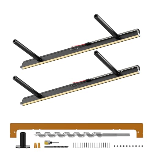 2pcs LED Floating Shelf Bracket with Lights, Hidden Floating Shelf Hardware with Integrated Lighting, Create Warm 2700K Lighted Wall Shelf, Heavy Duty Fireplace Mantel Brackets,150lbs (18x6x1.2)