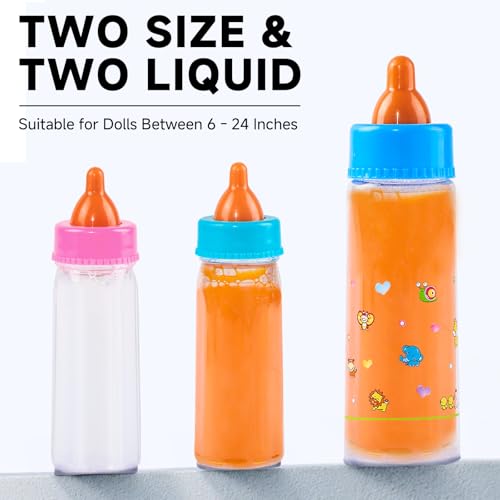 image for Kaydora Baby Doll Bottle Accessories - 6 Pcs Feeding Bottle Toys, Magi