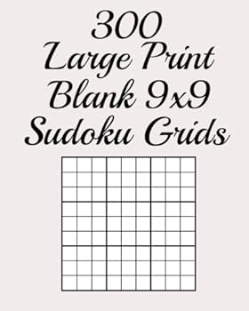Paperback 300 Large Print Blank 9x9 Sudoku Grids Book