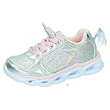PRIME CONGUITOS - Zapatillas Unicornio con Luz Sintético Niñas Color: Plata Talla: 25