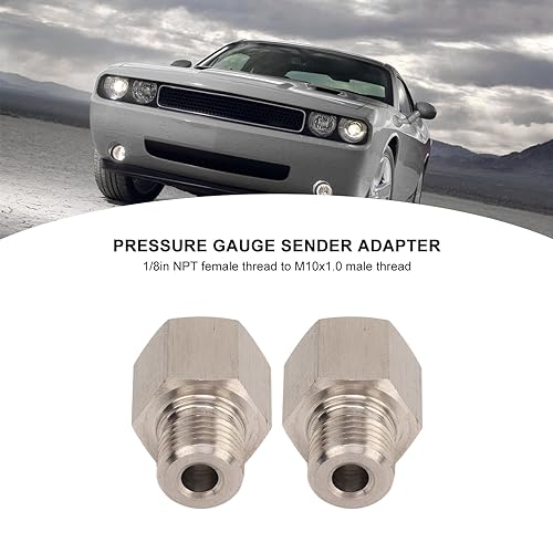 lyrlody Öldrucksensor-Adapter, 1/8\ NPT-Innengewinde auf M10x1,0-Außengewinde aus Edelstahl, für die meisten Fahrzeuge