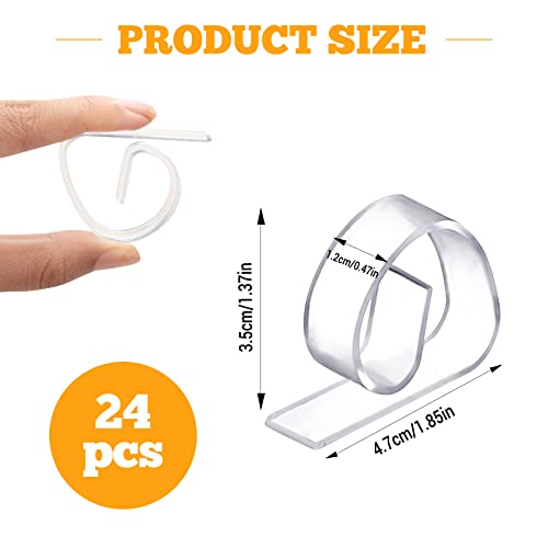 MoonSing Tischtuchklammern, Transparent Tischdecke Clips, Kunststoff Tischtuchhalter für Party, Picknick, Hochzeiten, Abendessen, Drinnen und Draußen, 24 Stück – Bild 4
