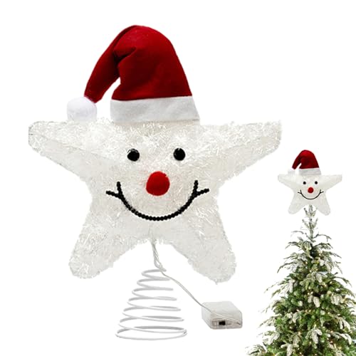 Estrella iluminada copos de árbol de Navidad con luces LED de decoración interior 7
